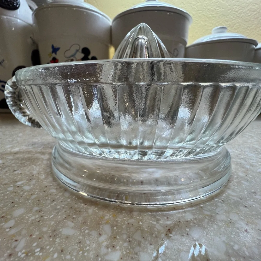 Vintage Clear Glass Lemon Juicer Anchor Hocking